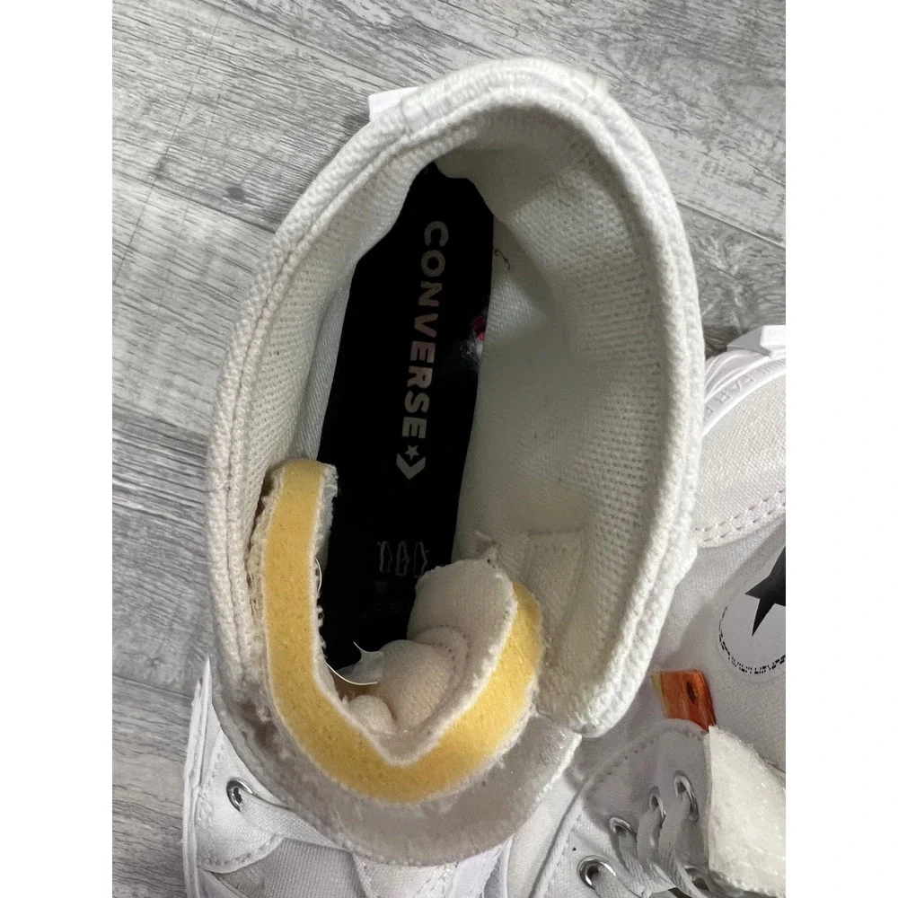 Converse‎ Not A Chuck Hi Top White Orange Youth Sneakers Size 2